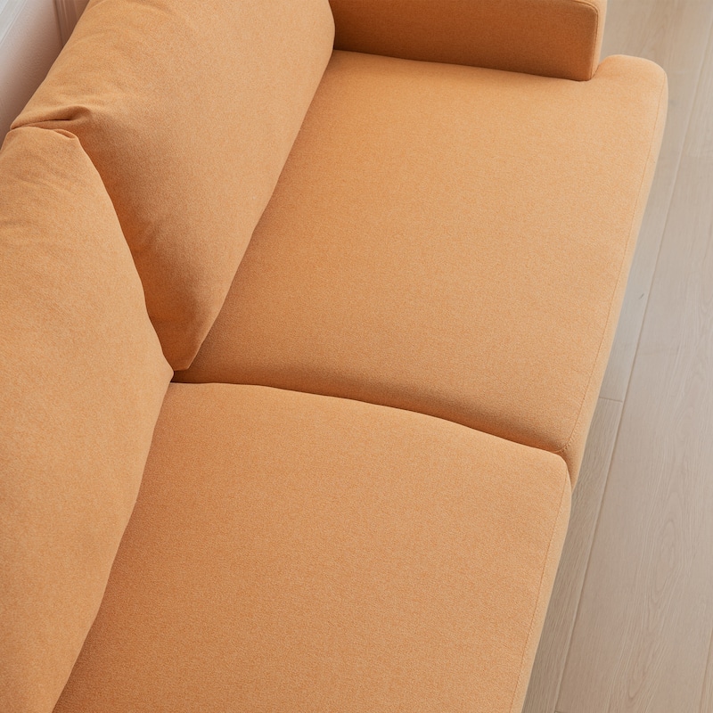 Fabric Upholstered Loveseat Modern Sofa Couch for Living Room Bedroom Apartment