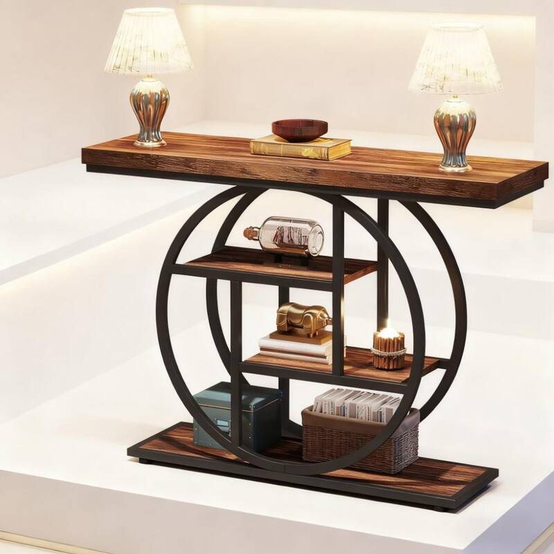 41.3" Console Table Sofa Table, Entryway Console Table, Narrow Wood Accent Tables