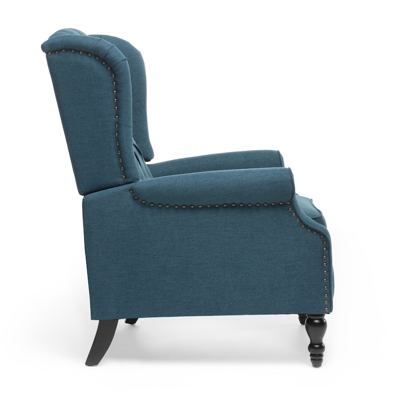 Walter Tufted Fabric Wingback Recliner Club Chair by Christopher Knight Home