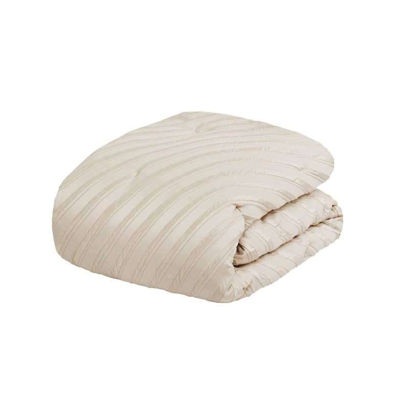 7 PCS Queen Comforter Set Beige
