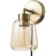 preview thumbnail 1 of 5, 1-light bedroom light brass mounted light metal wall light