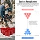 preview thumbnail 6 of 7, Outdoor Yard Pong Game Set with 12 Red Buckets and 2 Balls Portable Backyard Party Game - 7.5" x 7" (H)
