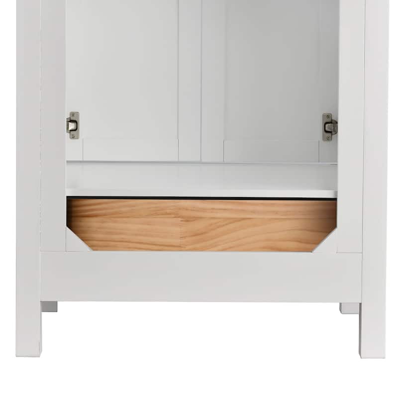 StarrySky 30 inch Undermount Single Sink Bathroom Vanity with Engineered Carrara Marble Top