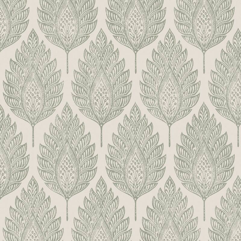 Graham & Brown Flame Leaf Neutral Wallpaper