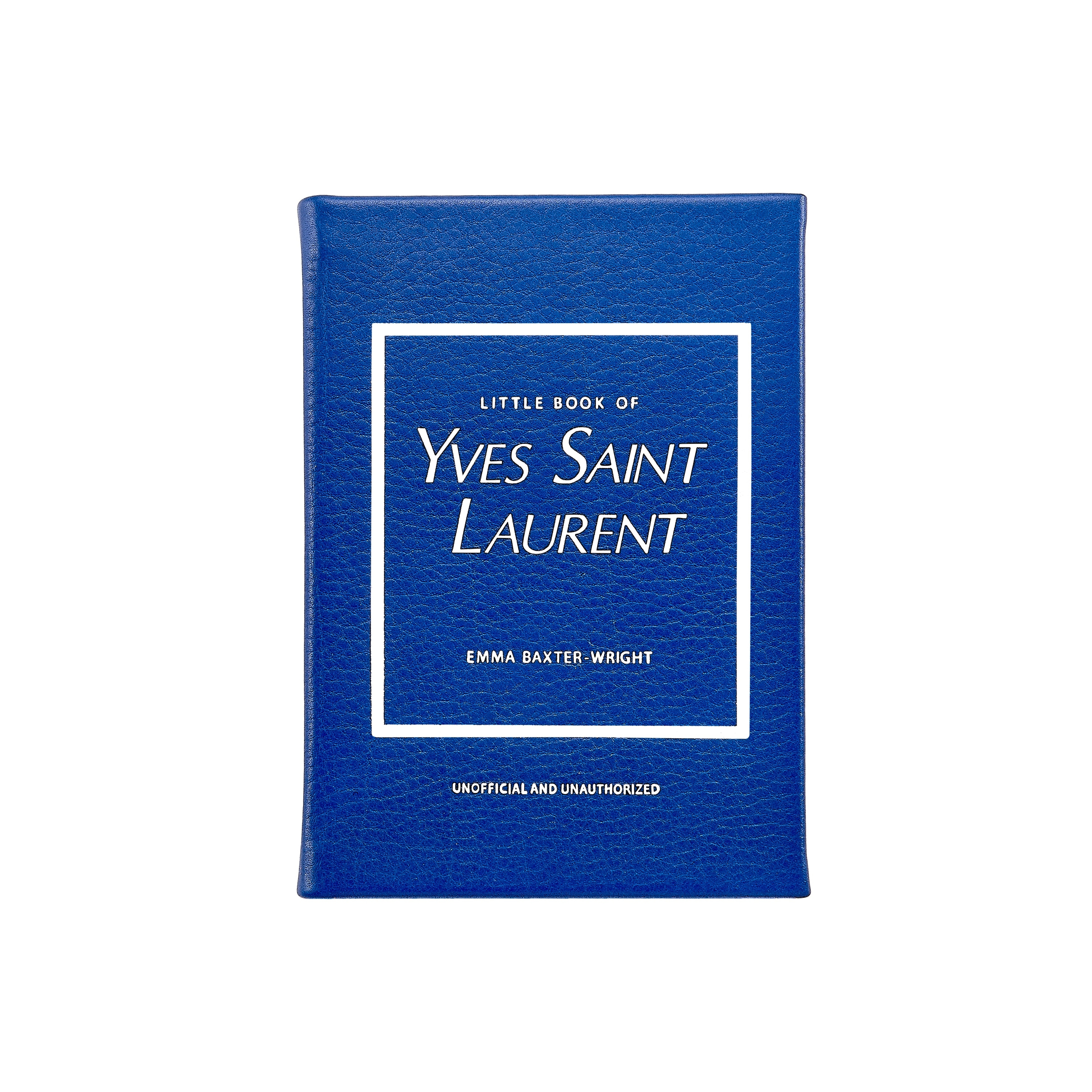 Graphic Image Little Book of YSL Coffee Table Book, Leather, Indigo