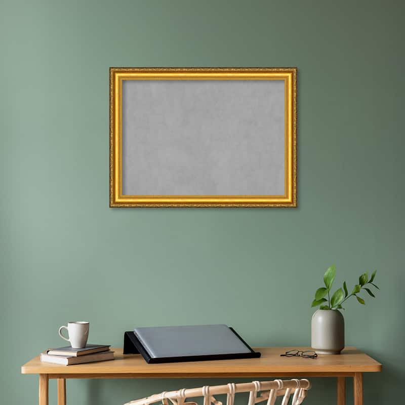 Amanti Art Colonial Embossed Gold Framed Magnetic Board