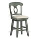 preview thumbnail 68 of 79, Eleanor Napoleon Back Wood Swivel Chair by iNSPIRE Q Classic Counter Height - Antique Sage Green