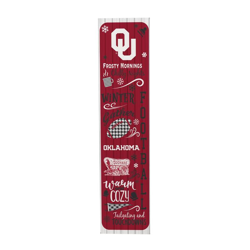 47" Double Sided Seasonal Porch Leaner, University of Oklahoma - 47" x 11.25"