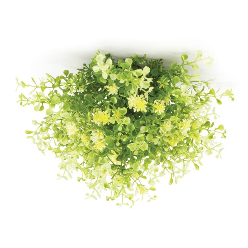 Half Orb Mini Leaf Foliage Artificial Bushes - 10" - Set of 2