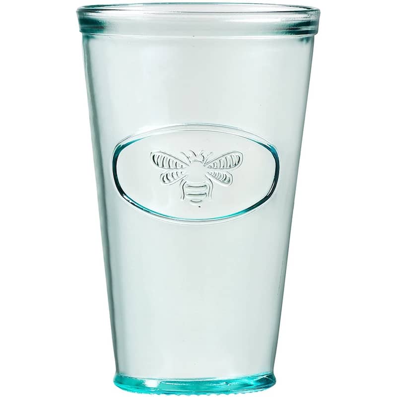 Amici Home Bee Relief Hiball Drinking Glass - 16 oz - 16 oz - Clear Green