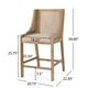 preview thumbnail 20 of 18, Christopher Knight Home Cataldo Fabric Upholstered Wood and Cane 25.5-Inch Counter Stools (Set of 2)
