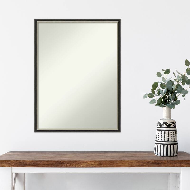 Theo Narrow Non-Beveled Wood Framed Wall Mirror
