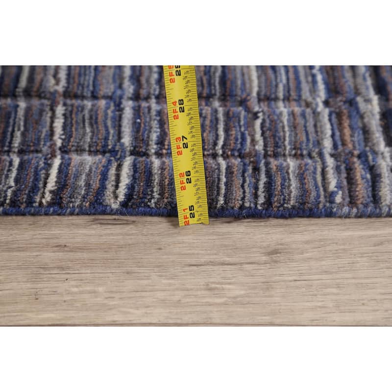 Modern Moroccan Oriental Foyer Size Area Rug Wool Handmade Carpet - 5'4" x 7'6"