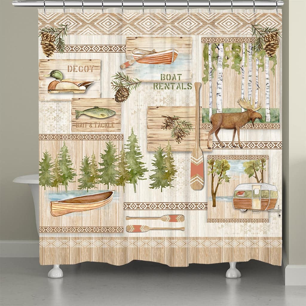 Laural Home Lakewood Shower Curtain 71x74