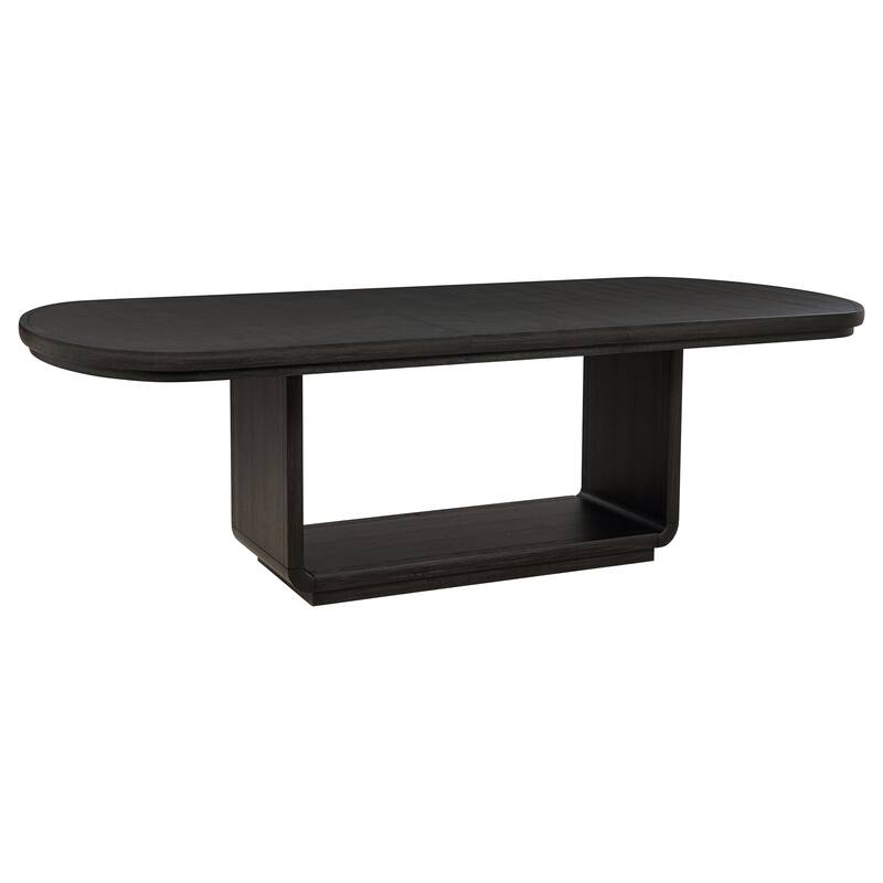 Leandro Rectangular Dining Table Set Burnished Black