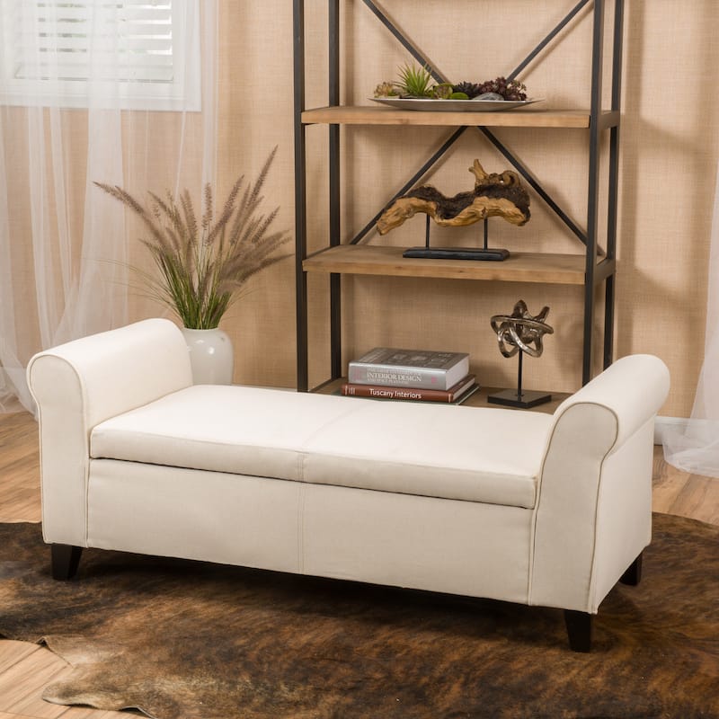 Hayes Armed Storage Bench