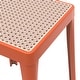 preview thumbnail 49 of 69, Tresse Modern Stackable Dining Stool with Wicker Seat for Dining Room, Garden, Patio, Indoor or Outdoor - No Assembly Required