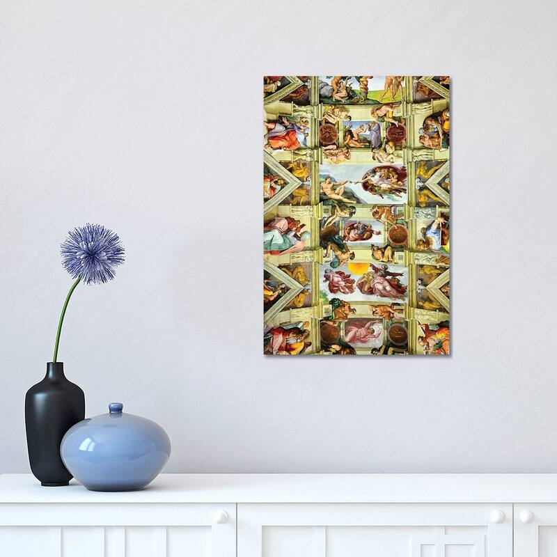 iCanvas "Vatican Museum Sistine Chapel, Ceiling Miachel Angelo " by Susanne Kremer Canvas Print - 18x12x1.5