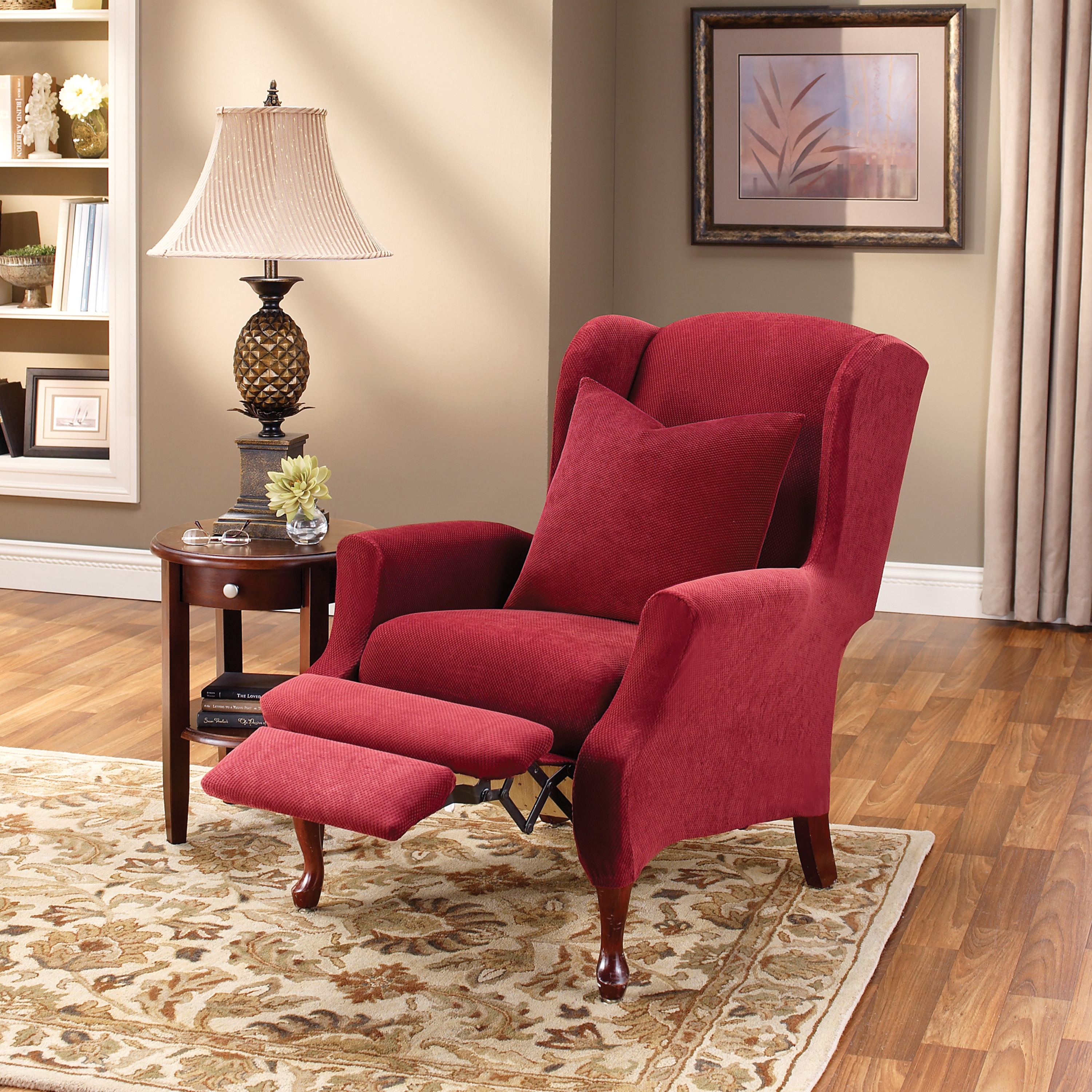 Sure fit stretch pique wing chair slipcover 2025