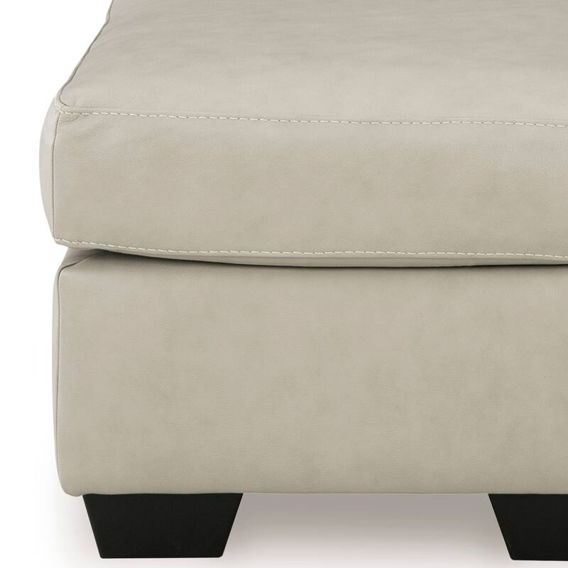 Roundhill Furniture Holmes Leather Upholstered Ottoman