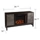 preview thumbnail 11 of 15, Silver Orchid Lanigan Contemporary Brown Wood Electric Fireplace
