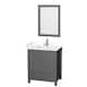 Option Dark Gray / White Cultured Marble Top / Brushed