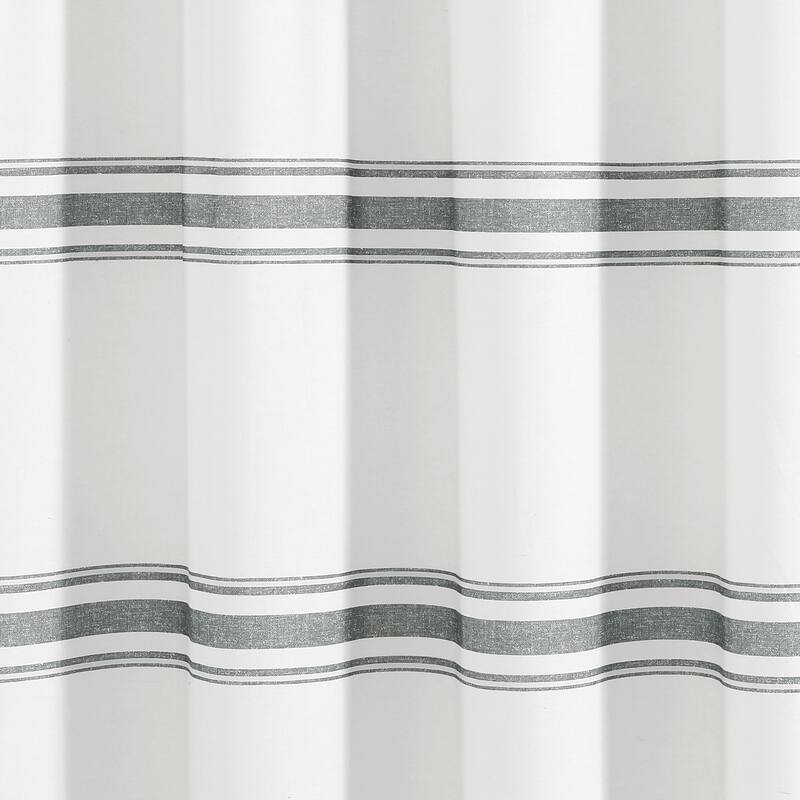 Lush Decor Farmhouse Stripe Shower Curtain