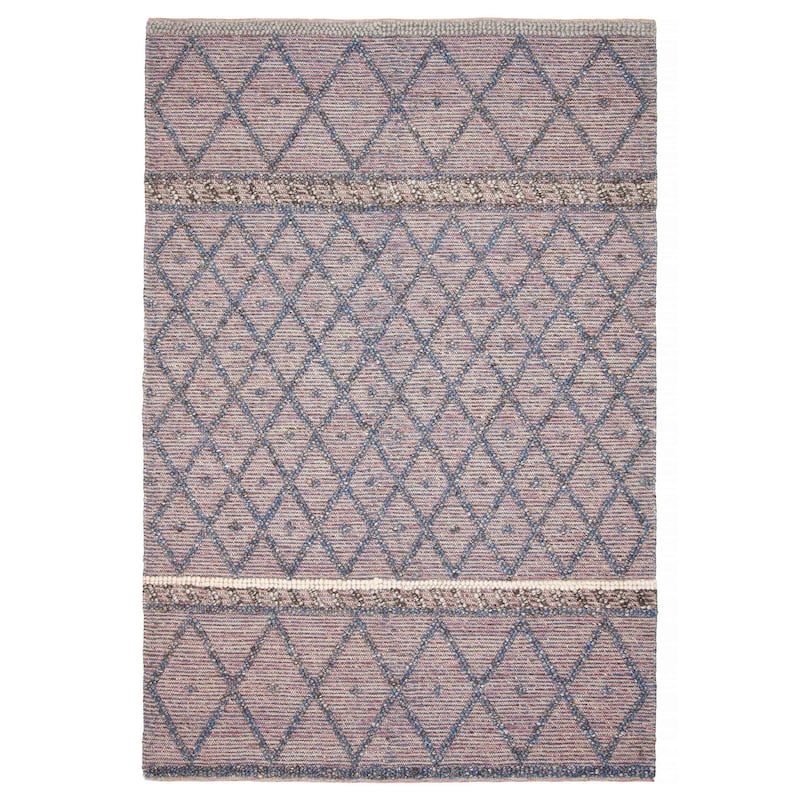 ECARPETGALLERY Braid weave Sienna Pink Wool Rug - 6'0 x 9'0 - Dark Pink - 6'0 x 9'0
