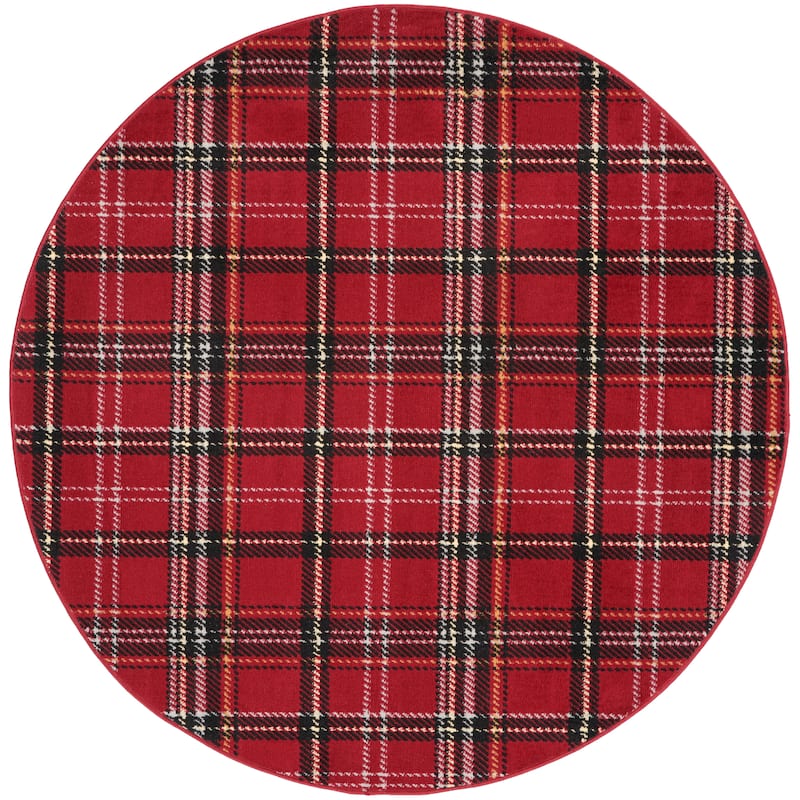 Nourison Grafix Plaid Farmhouse Area Rug