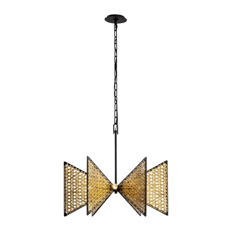 Varaluz Machina Chandelier - Matte Black/Sulihiya - 24"W x 21.75"H