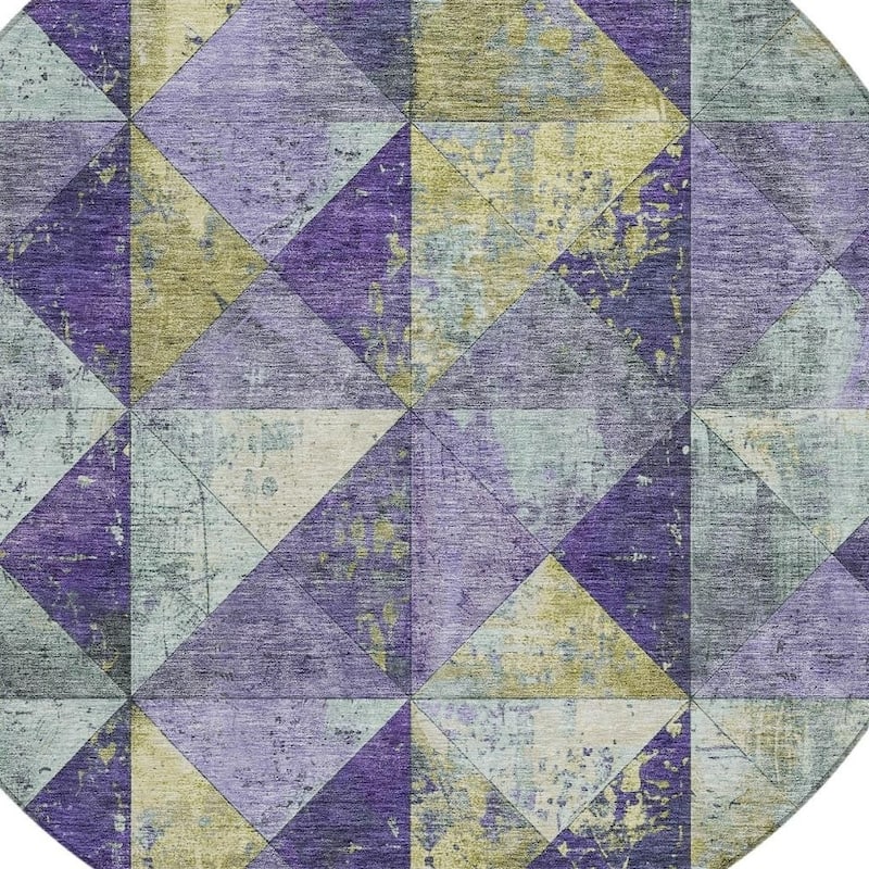 HomeRoots Geometric Transitional Rectangle Outdoor Rug