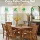 preview thumbnail 9 of 11, WINSOON 7-Piece HIPS All Weather Outdoor Patio Dining Sets with Umbrella Hole, 1-Table and 6-Chairs