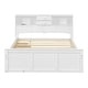 preview thumbnail 4 of 14, Full Size Bed with Trundle, USB Ports & Storage - Sleek White Finish