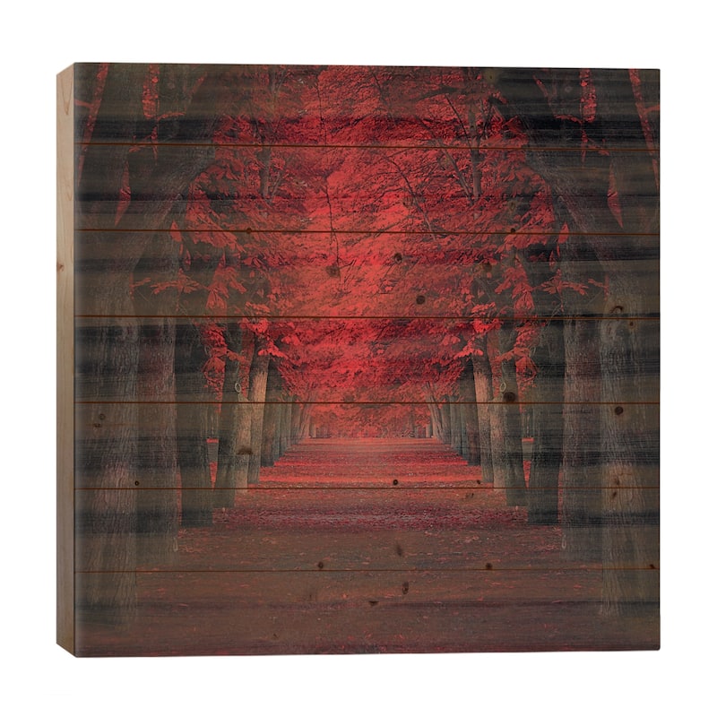 Endless Passion Print On Wood by Ildiko Neer - Multi-Color - 26x26x1.5
