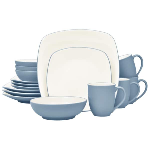 Noritake Colorwave 16-Piece Square Set, Service For 4 - Ice