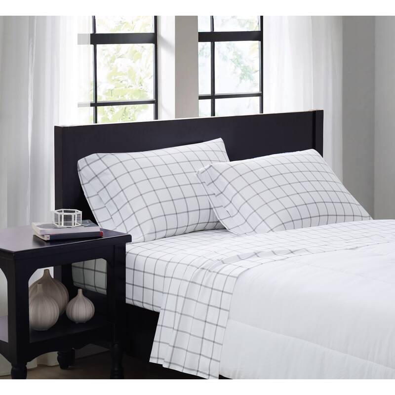 Truly Soft Tattersall 4 Piece Sheet Set