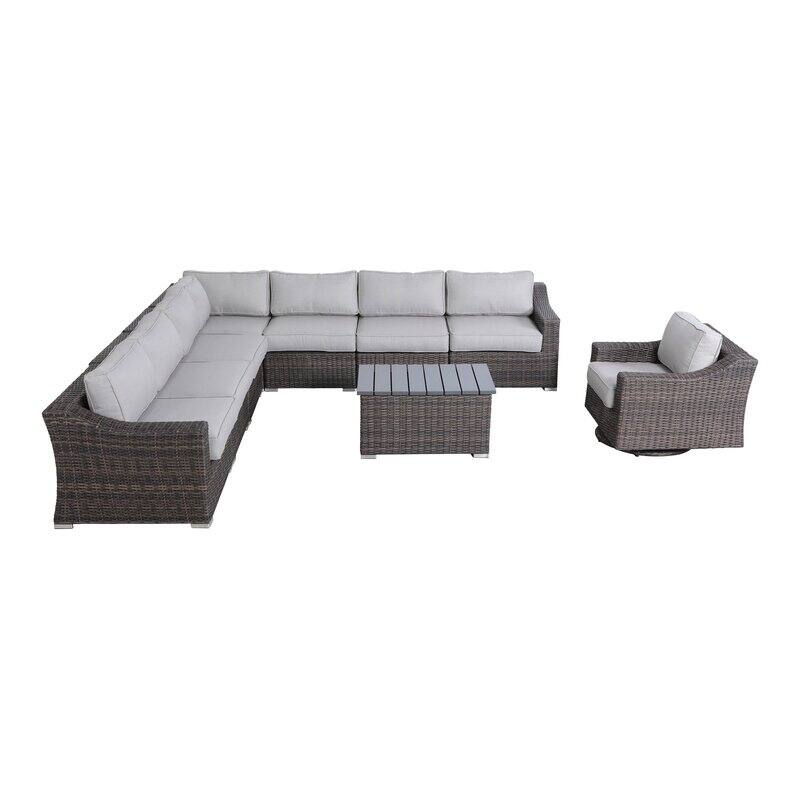 Wicker/Rattan 7 Person Seating Group with Cushions Bed Bath
