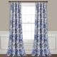 preview thumbnail 24 of 26, The Curated Nomad Chorro Room Darkening Curtain Panel Pair 84"L x 52"W - Navy & White