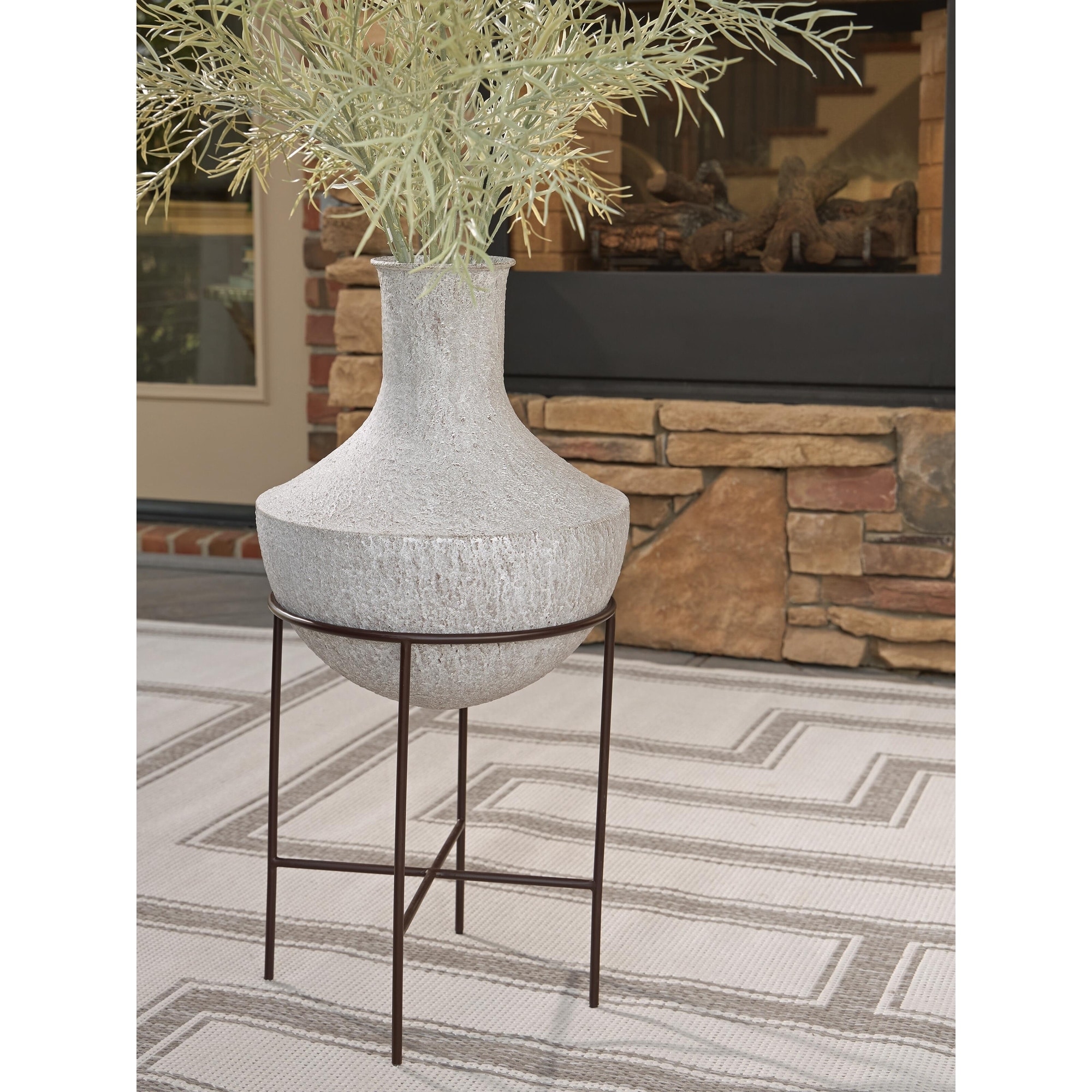 Signature Design by Ashley Estonbank Distressed Gray Vase