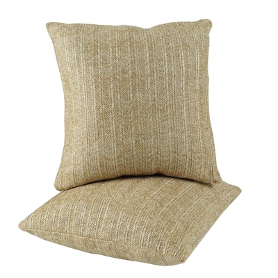 Outdoor/Indoor Throw Pillows, Decorative Throw Pillows With Inserts,Simulated Straw Weaving Square Pillows
