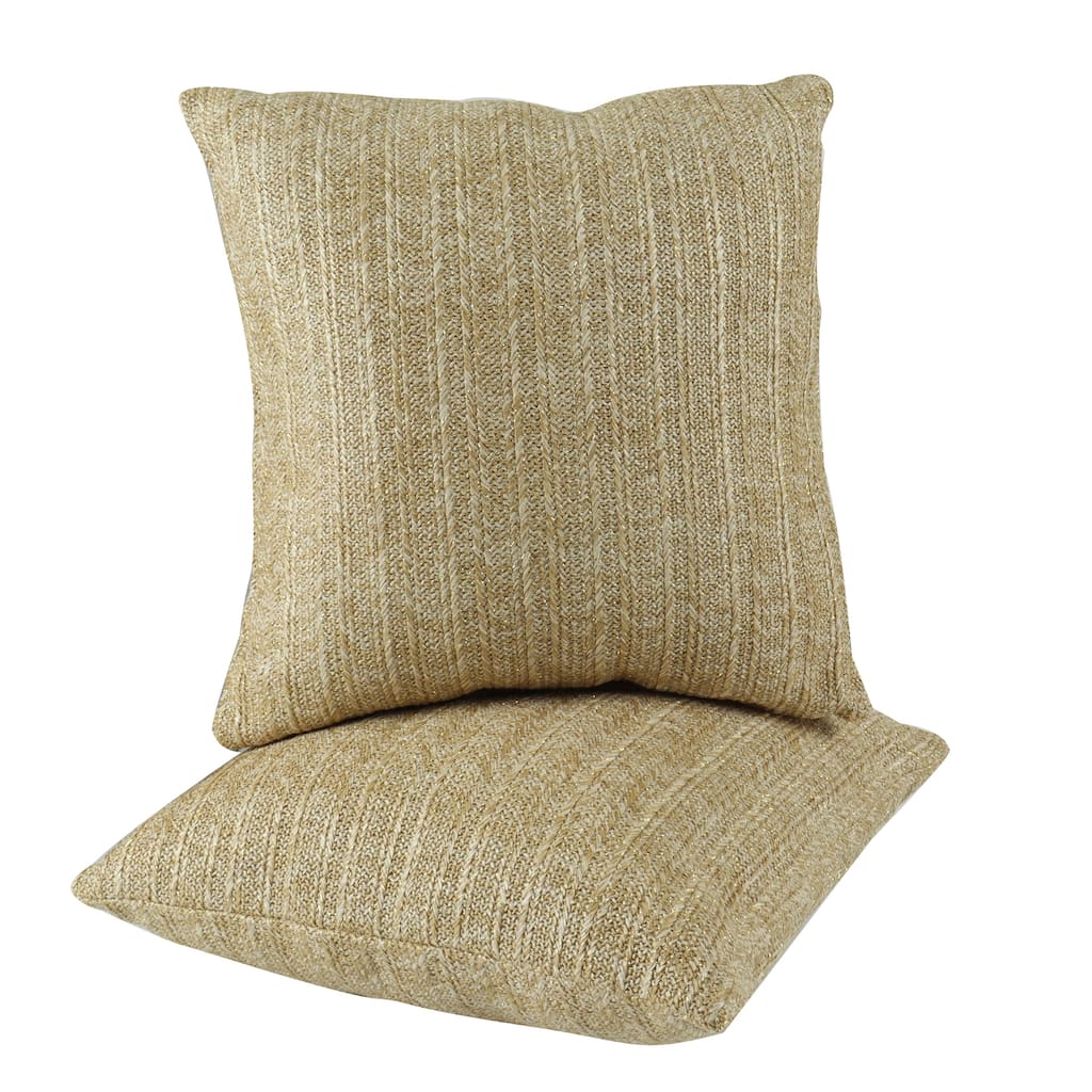Outdoor/Indoor Throw Pillows, Decorative Throw Pillows With Inserts,Simulated Straw Weaving Square Pillows