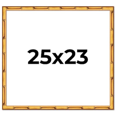 25x23 Frame Gold Bamboo Solid Wood Picture Frame | 1 Inch Moulding