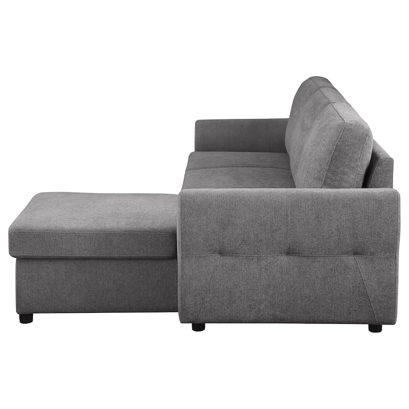 Samantha Upholstered Storage Sleeper Sectional Sofa