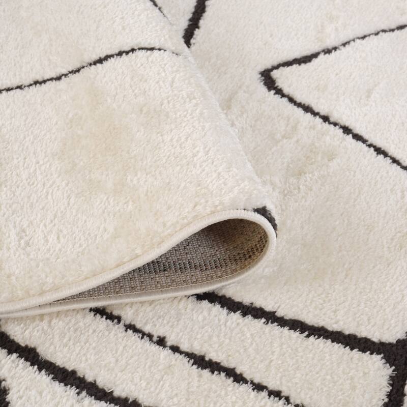 Mulan Ivory Moroccan Power-Loom Area Rug 2' x 3'