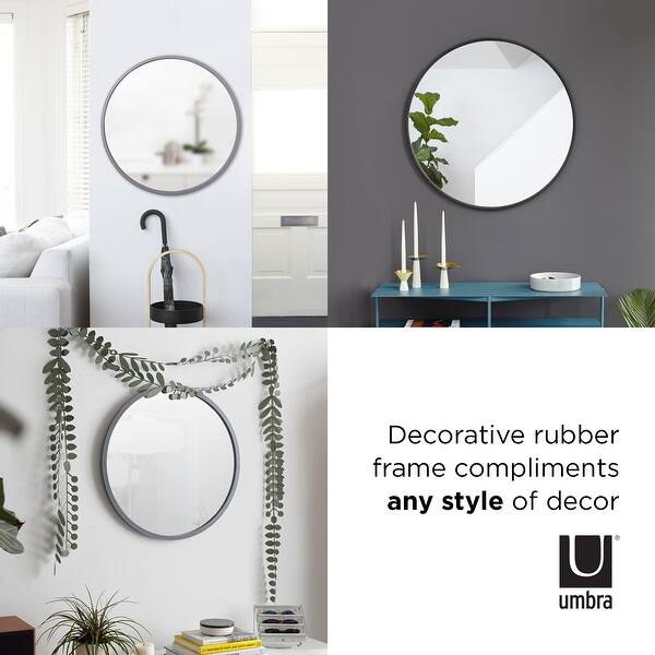Shop Hub Round Modern Wall Mount Mirror Overstock 19482681