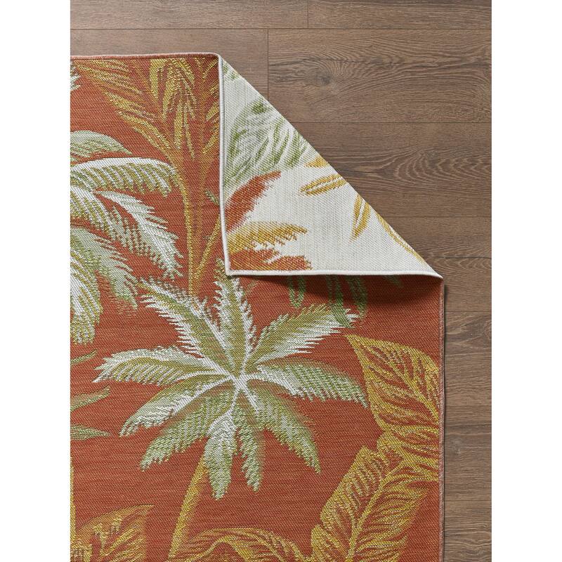 Domani Novarro Palm For A Day Reversible Indoor / Outdoor Area Rug