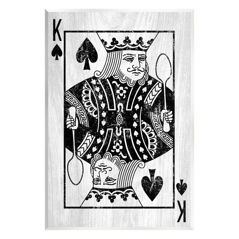 Stupell King Spade Card Deck Symbol Wall Plaque Art, Design by Lil' Rue - 10 x 15