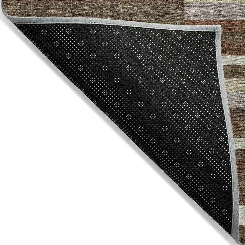 Machine Washable Indoor/ Outdoor Chantille Contempory Stripe Rug