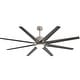 preview thumbnail 49 of 128, Sofucor 52/66/72/76/84Inch Large Ceiling Fan with Dimmable LED Light ,Remote&APP Control,8 Blades for Large Living Room,Porch 76 Inch - Silver and Black Solid wood Blades