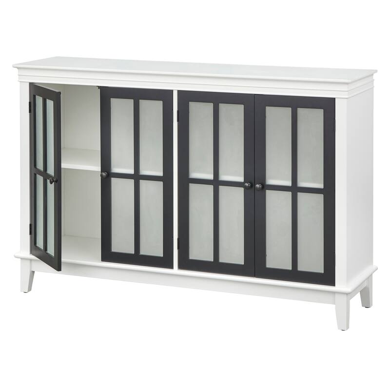 Simple Living Hampshire Frosted Glass Farmhouse Buffet/Sideboard
